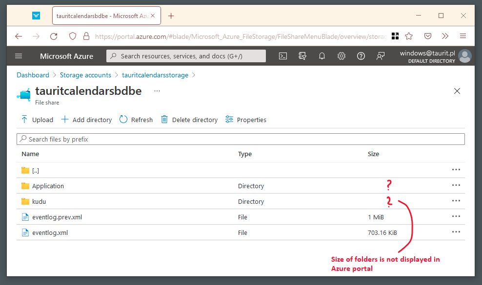 Azure Storage Files What Takes My Space Pawe Bulwan