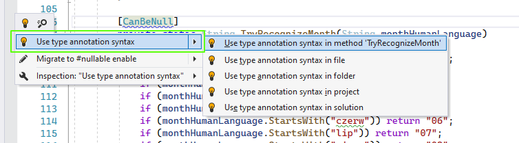 Migrating [NotNull] and [CanBeNull] to Nullable Reference Types in Visual Studio